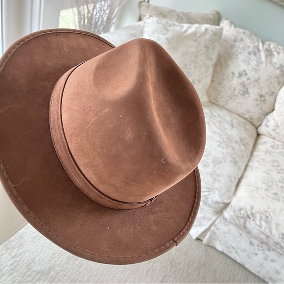 Vintage Brown Leather Hat